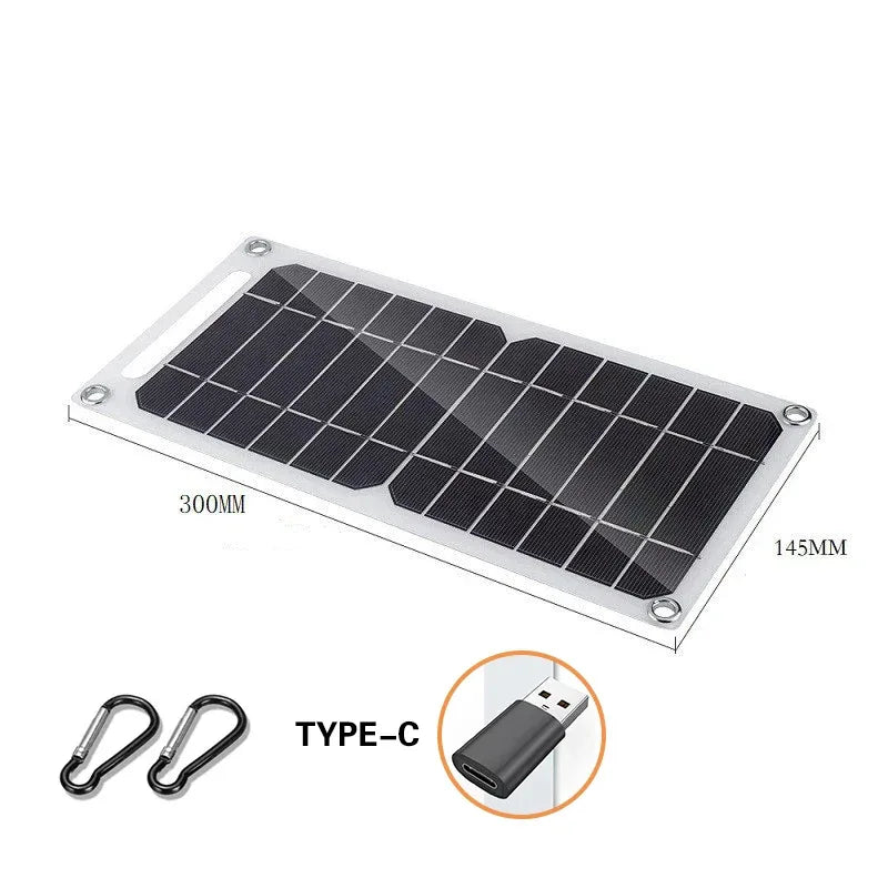 Portable 25-35W Sunpower Solar Panel 5V USB Charger for Power Bank Smartphone Outdoor RV Camping Home Solar Charger