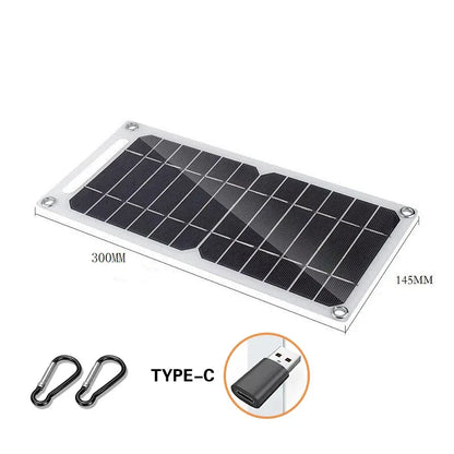 Portable 25-35W Sunpower Solar Panel 5V USB Charger for Power Bank Smartphone Outdoor RV Camping Home Solar Charger