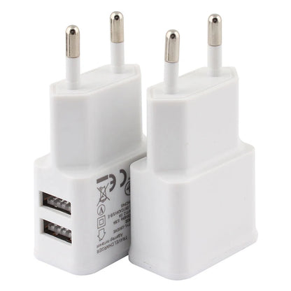 5V 2A USB Charger Travel Wall Charging Head Mobile Phone Dual USB Charger AC Adapter Portable EU Plug For iPhone Xiaomi Samsung