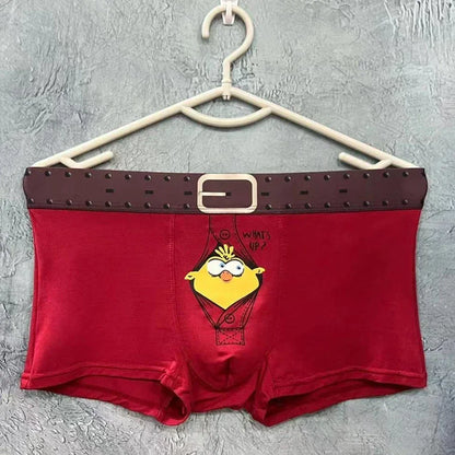 New Fashion Designer Underwear Man Novelty Underpants Men Boxers Cartoon Funny Print Male Boxer Briefs Modal Men's Panties Men