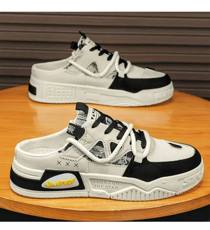 Slipper Mens Shoes Summer Thick Sole Breathable Comfortable Half Slippers Outdoor Youth Skateboard Shoes Casual Sneakers for Men