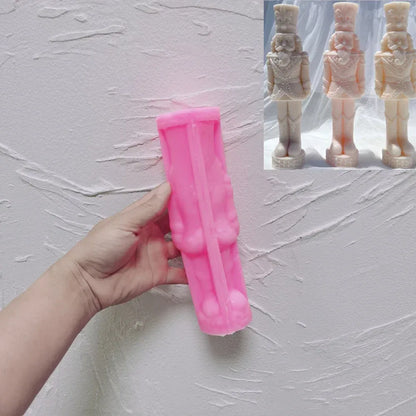 Nutcracker Silicone Candle Mold Dinner Soy Wax Silicone Mould Christmas Ornaments Christmas Decor Silicone Mold