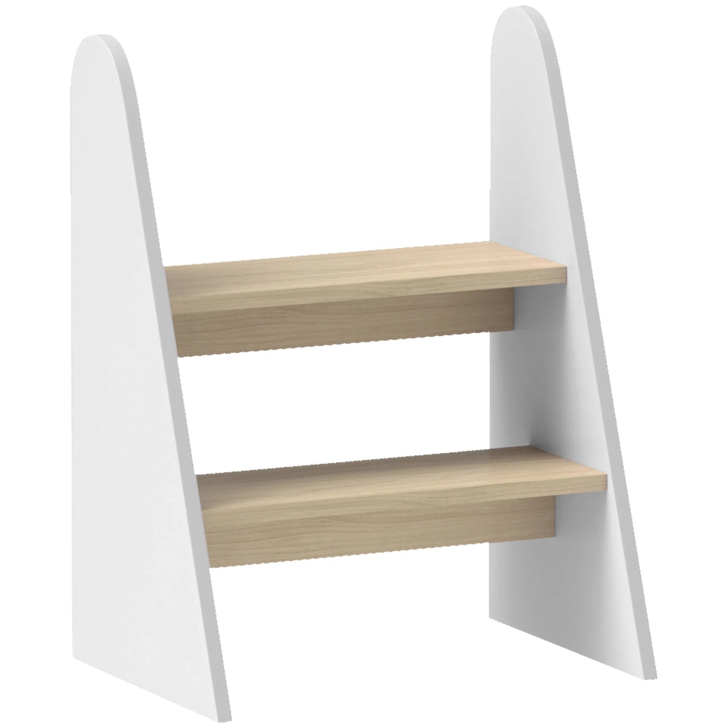 Aiyaplay Stool for Children with 2 Steps +3 Years for Bathroom Kitchen White