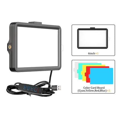 6inch Video Led Light Photography Selfie Dimmable Video Fill Light with Tripod For Photo Studio Live Stream Fill Lamp Makeup