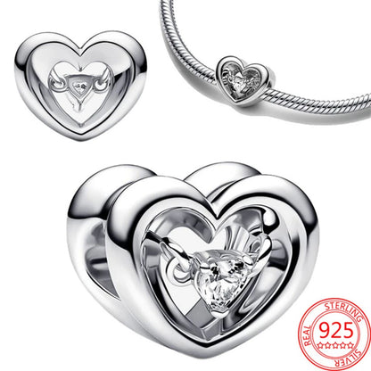 The New 925 Sterling Silver Charm Mother's Day Queen Crown Gift Box Fits Women Jewelry With Original Bracelet Accessories