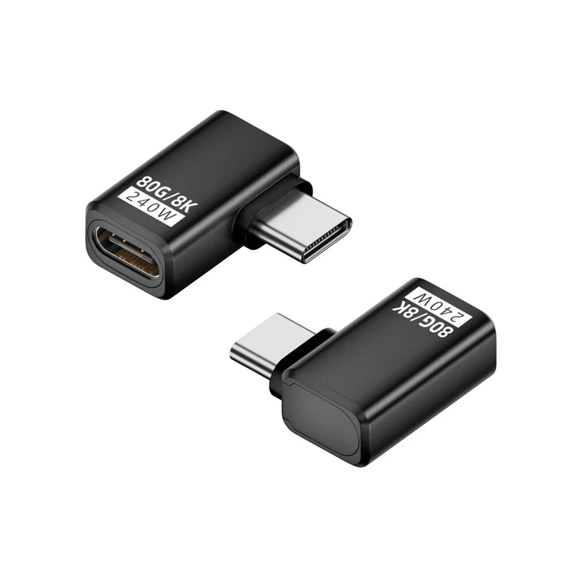 PD240W 80Gbps USB C Adapter Type C Female to Male Adapter Extender 8K@60Hz Fast Charging Converter for iPhone Xiaomi Macbook