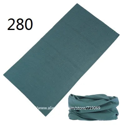 100% Polyester Solid color Microfiber Tubular Multifunction Motorcycle Scarf sports Headband Seamless Tube Bandanas Face Mask