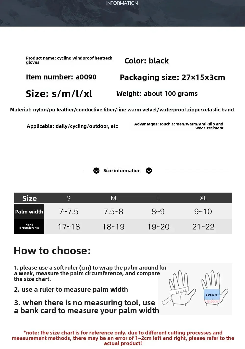 Vilico Warm Touchscreen Motorcycle Fishing Gloves Windproof Durable Anti‑Slip Waterproof Breathable for Autumn & Winter Cycling