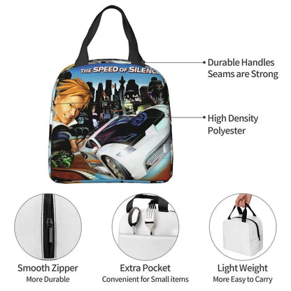 Custom Hot Wheels For Fans Thermal Insulated Lunch Bag Cartoon Sport Car Portable Lunch Container Travel Multifunction Food Box