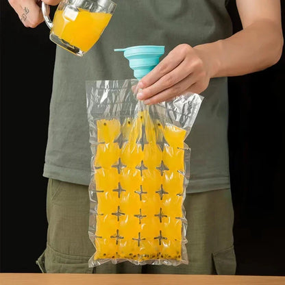10/pack ice bag Disposable plastic homemade ice freezer bags Home use creative self-styled ice cubes bags ice-making mold