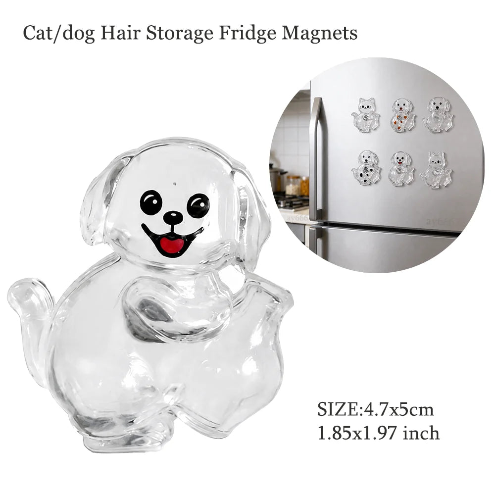 Transparent Dog Hair Storage Container Adorable Pet Keepsake Capsule Pendant With Key Ring for Pet Lovers DIY Memorial Keychain