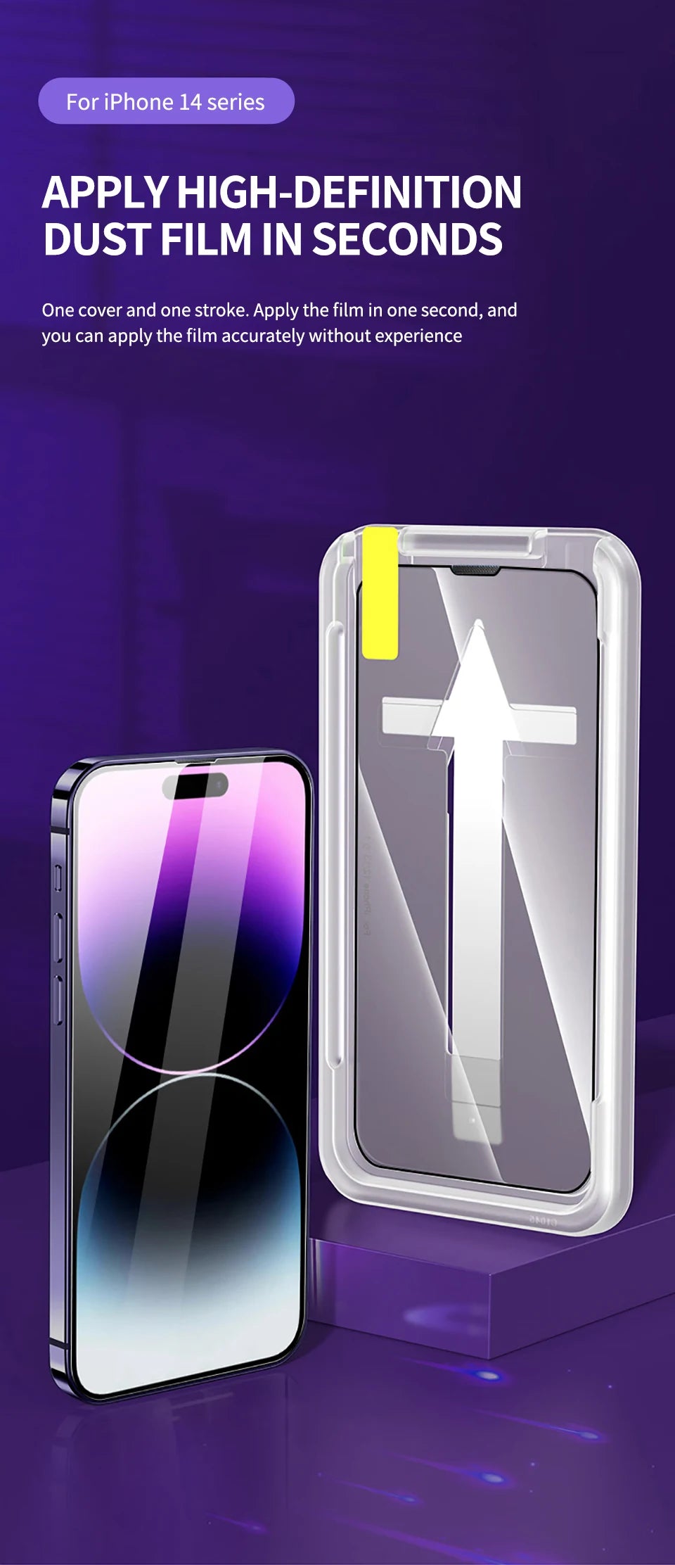 Premium Tempered Glass For iPhone 12 13 14 Pro Max Screen Protector Glass 14 Plus Full Cover With Automatic installer