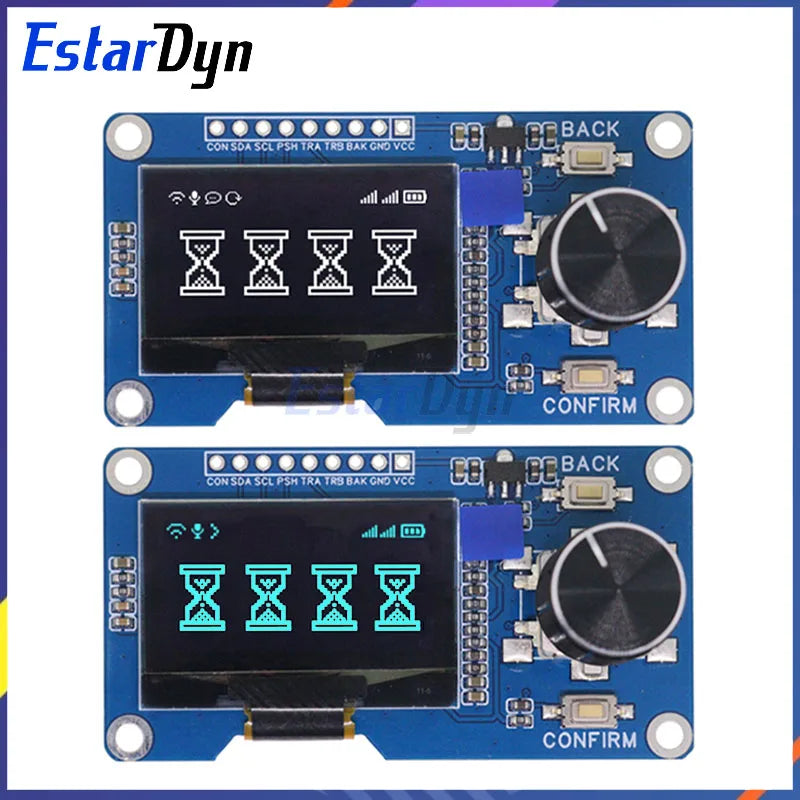 Estardyn 1.3-inch OLED Module White/Blue Button EC11 Rotary Encoder IIC Interface LCD Screen