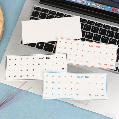 [Korean Language] Tear-Off Film Keyboard Sticker Desktop Laptop Key Sticker Single Film Universal Transparent Engraving Sticker