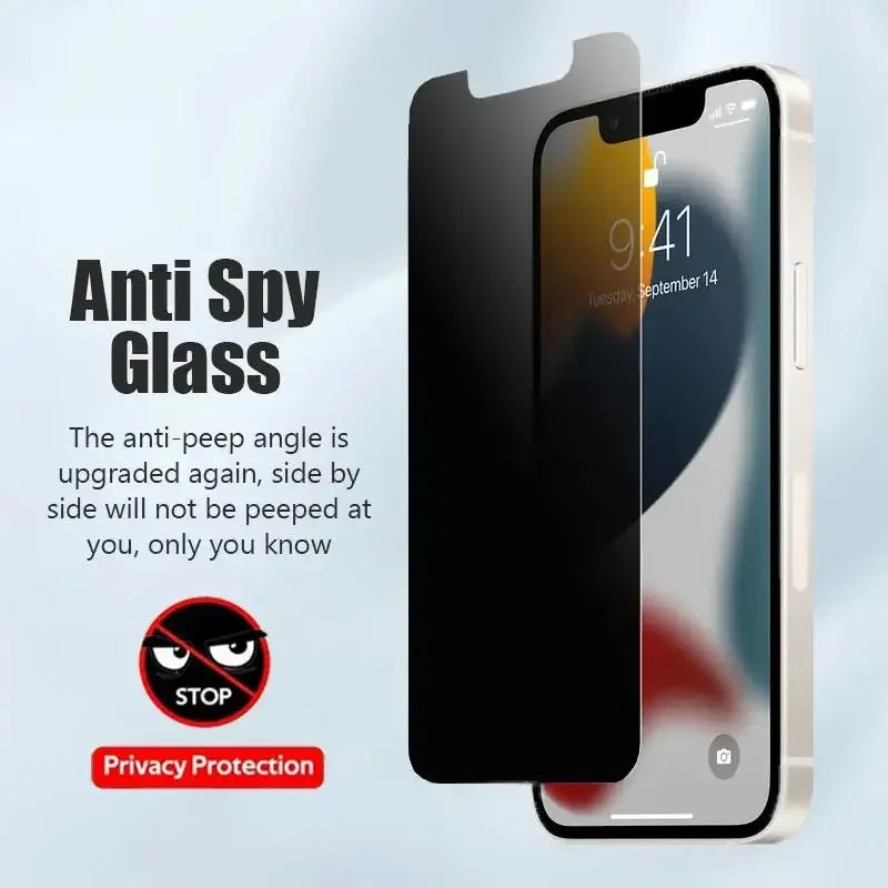 1-5pcs Anti Spy Screen Protector For iPhone17 16 15 14 13 12 11 Xs Pro Max17Air XR Plus mini Tempered Glass Privacy Peep by PDG ibma