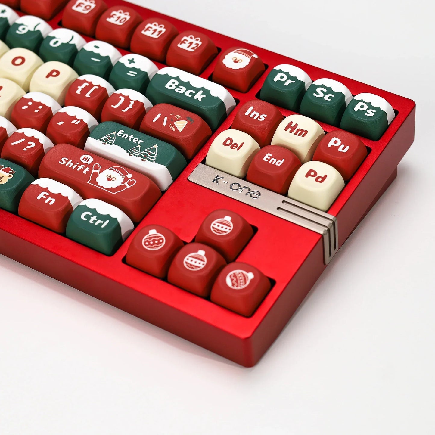 KBDiy Christmas Carnival Keycap Gift KOA Profile Sublimation PBT ISO Keycaps For 60 Wooting Magnetic Mechanical Keyboard Gaming