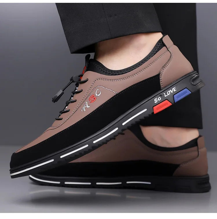 Extra Large Men's Shoes Casual Soft Bottom Leather Spring Autumn New Style 46 47 48 Trendy Shoes Comfortable Rubber Sole