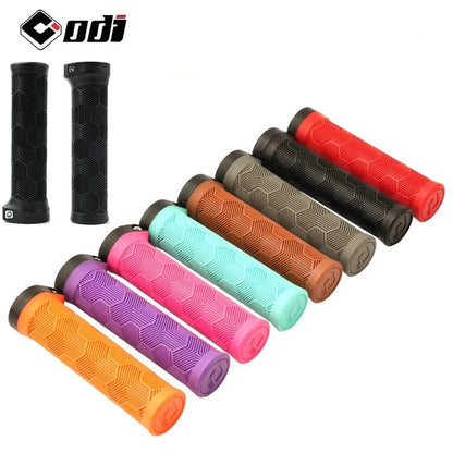 ODI Rubber Bicycle Grips 22mm Set Ergonomic MTB Handlebar Grips for Dirt Pit BMX And Mountain Bike in Purple Brown Pink Black