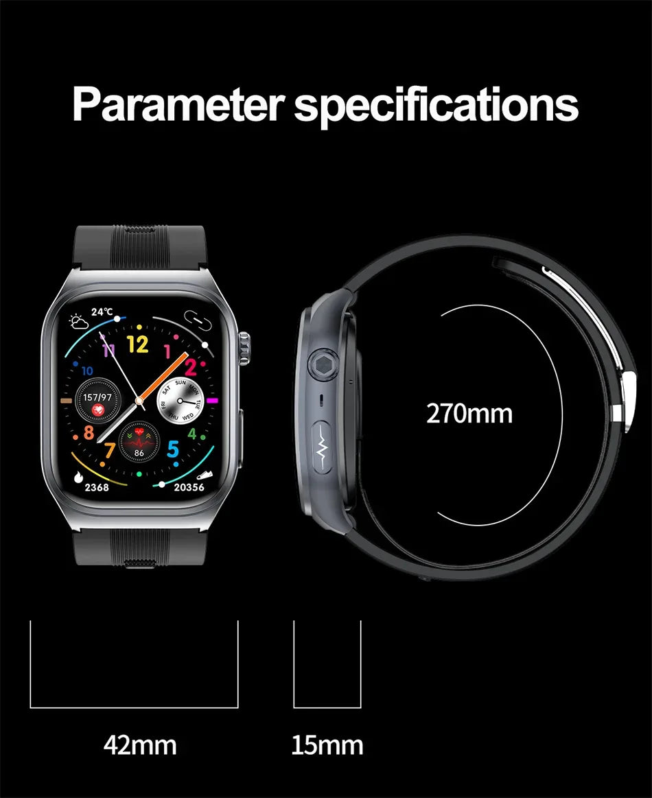 Sapphire Glass Air Pump Airbag Test Three High Smart Watches Men ECG Heart Rate Blood Pressure Health Tracker NFC Smartwatch