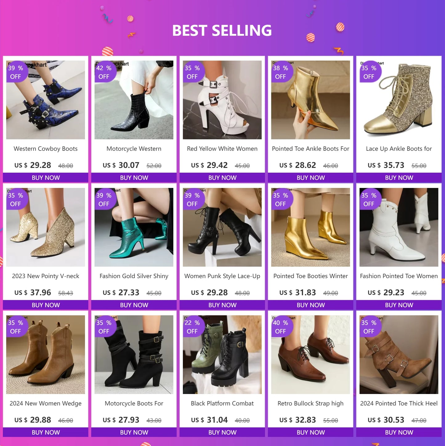 Motorcycle Western Cowboy Boots Women Snake PU Leather Short Cossacks High Heels Pointed Cowgirl Booties Buckle Womens Shoes