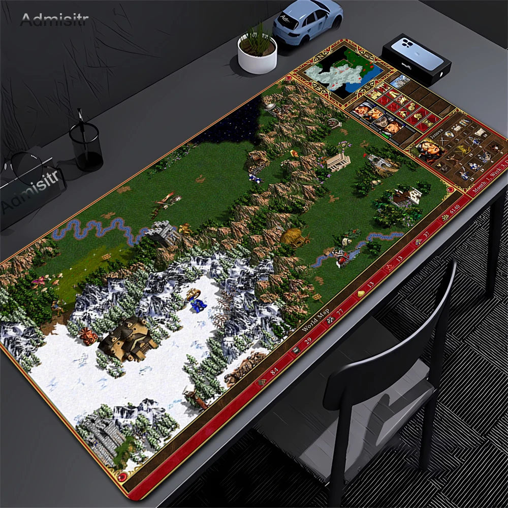 Anime Heroes of Might and Magic 3 Map Mousepad Gaming Laptops Keyboard Mat Desk Protector Deskmat Mats Laptop Gamer Mouse Pad