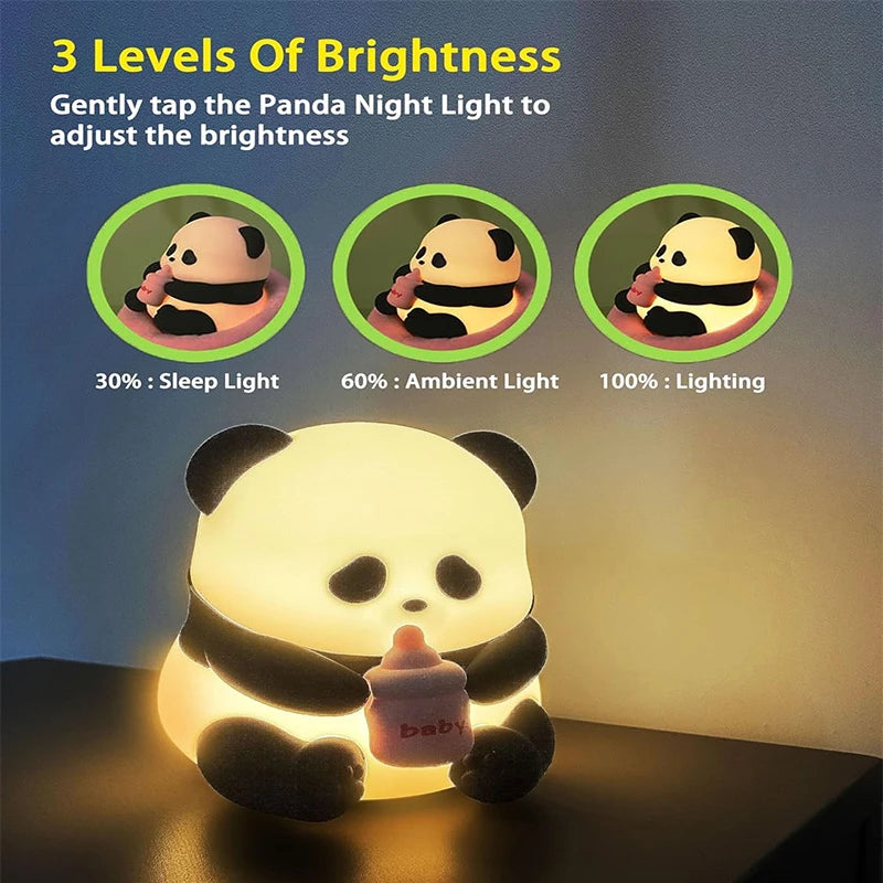 Cute Axolotl Night Light Silicone Nursery Sleeping Lamp Touch Control Nightlights USB Rechargeable Table Lamp for Baby Child