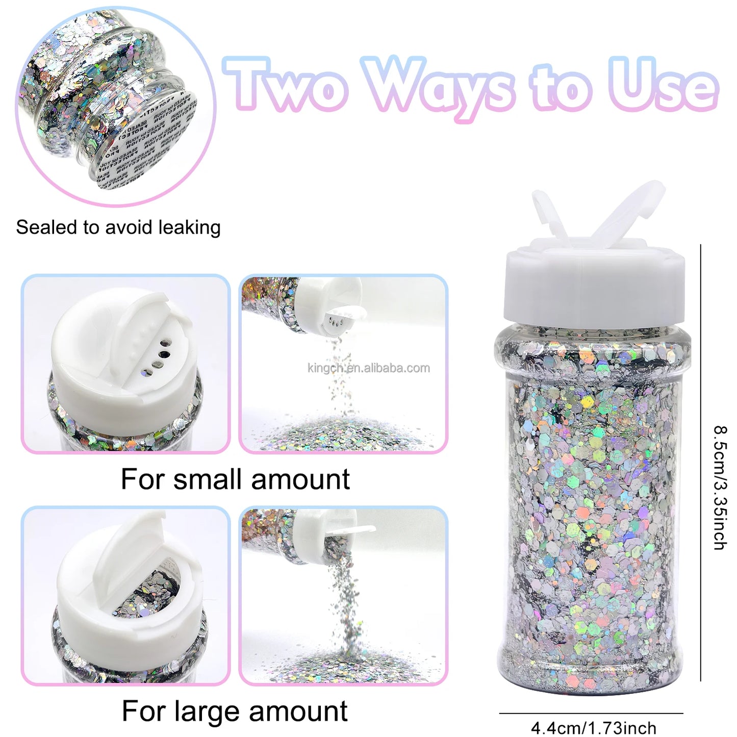 US Warehouse Eco-Friendly High Sparkly Spring Mix Glitter Set 12 Colors 2oz  Free Shipping for DIY Resin Crafts