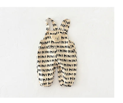 2026 Autumn New Stripe Infant Newborn Clothing Baby Boys Girl Straps Pants Overalls for 0-2Y Cartoon Bear One Piece Jumpsuit