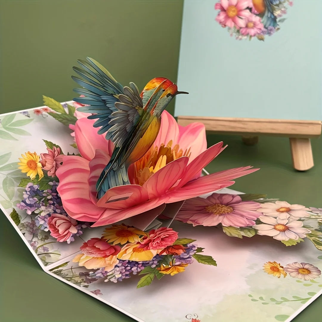 1pc Pop-up 3D Greeting Card with Envelope, Perfect for Birthdays, Anniversaries, Mother'S Day, Father'S Day,Teacher Appreciation