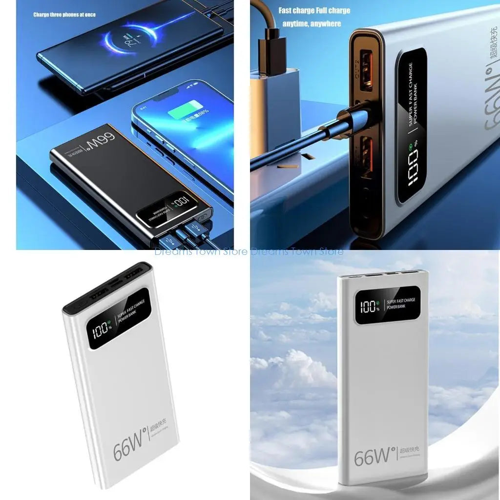 HX6A Fast 66W Mobile Power Adapter 20000/30000/40000mAh Battery
