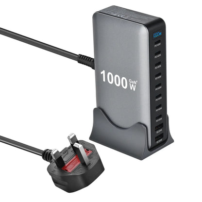 New 1000W GaN USB Type C Charger PD3.1 PPS 10-Port Desktop Fast Charging Station Adapter for Tablets & Mobile Dropshipping