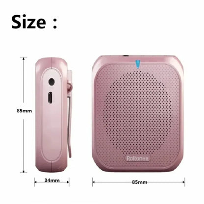 Rolton K400 Portable Voice Amplifier Megaphone Booster 4 Colors Portable Wired Mini Audio Speaker FM Radio MP3 Teacher Training