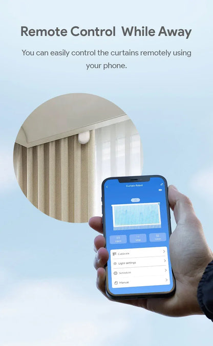Tuya Zigbee/Bluetooth Track Curtain Robot Tuya Smart Rail Curtain Robot Smart Curtain Pusher Robot Support Siri Alexa Voice