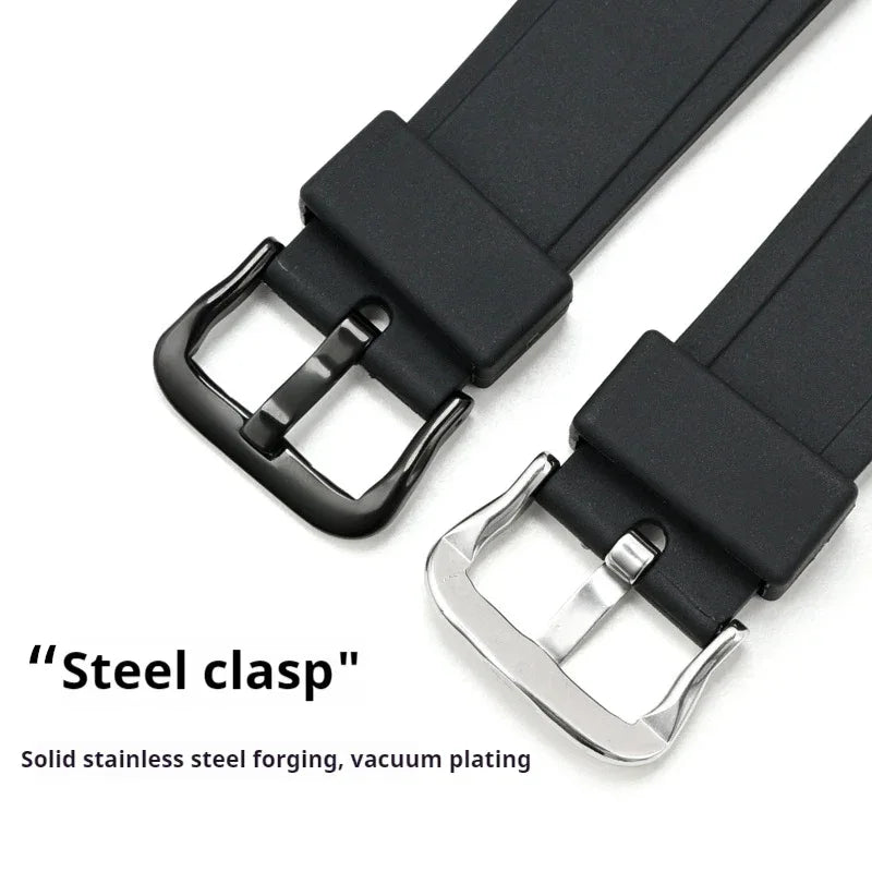 Resin Strap for Casio  AW-90H Sport Waterproof Stainless Steel Buckle Men's Rubber Replace Band Bracelet Watch Accessories