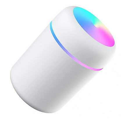 Multi-Function Car-Mounted Ultrasonic Humidifier with RGB Ambient Lighting and 300ml Aromatherapy Diffuser for Compact Spaces