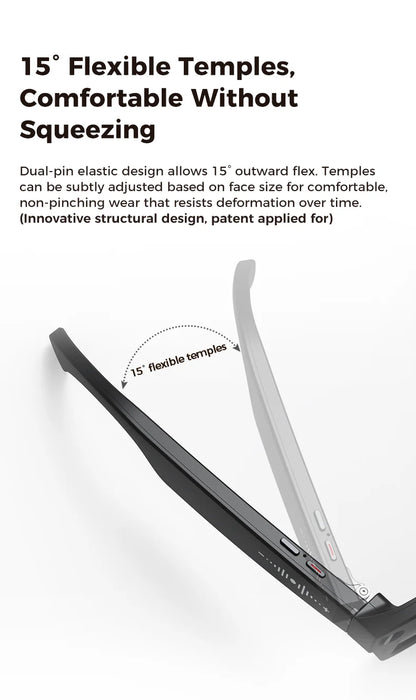 Lunettes connectées 2026 pour femmes, batterie externe 3600 mAh, caméra 800 W, traduction de plus de 120 langues, enregistrement vidéo, lecteur de musique, lunettes pour hommes