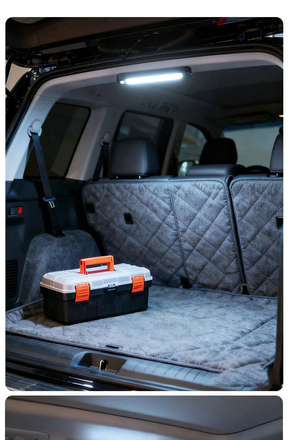 SEAMETAL Car Trunk Sensor Light USB Rechargeable Automatic Induction Light Bar Magnetic Sensing Lamp for Car Floor Trunk Hood
