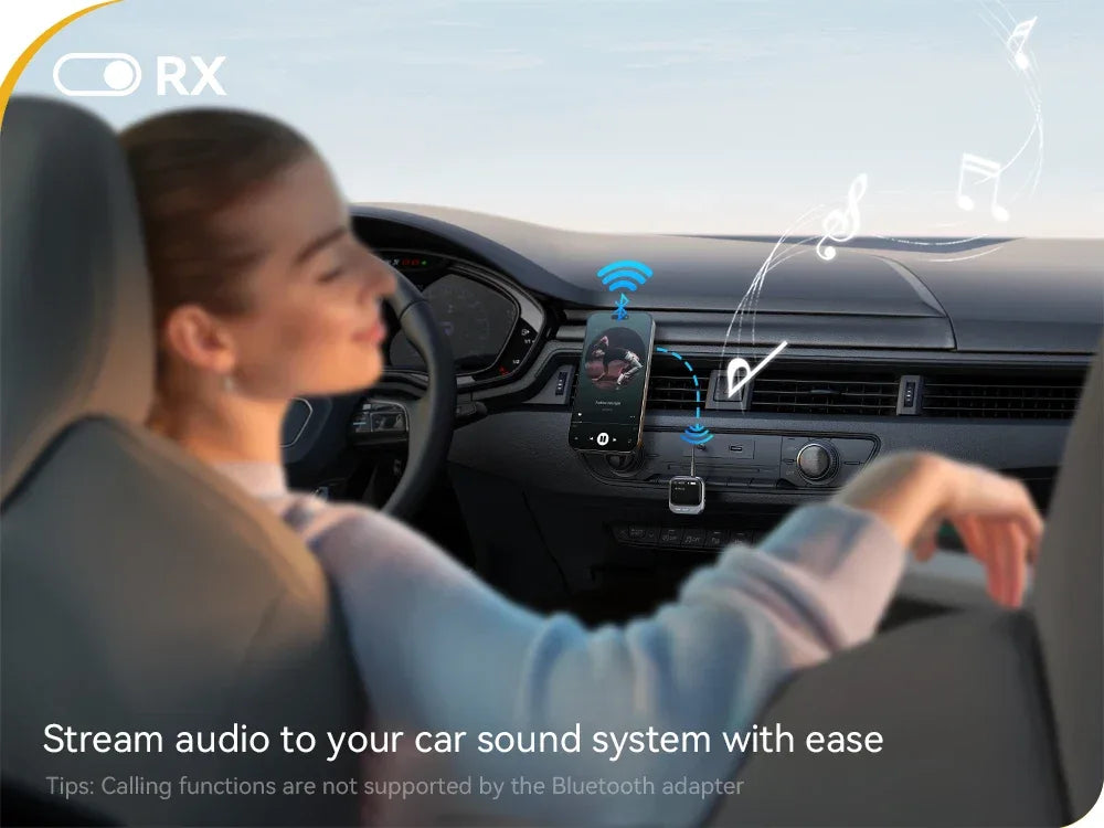 Joyroom Bluetooth 5.4 Receiver Transmitter 2-IN-1 AUX Car Bluetooth Adapter With LED Display TX/RX Dual Mode For Car Music