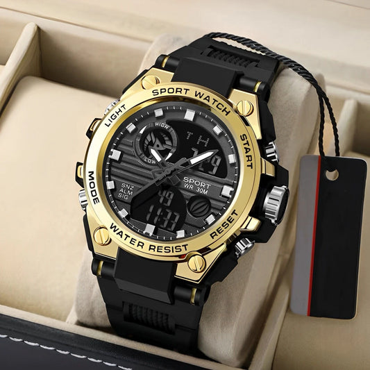 New electronic watch with night light dual display multifunctional watch for boys, students, teenagers, outdoor sports trend