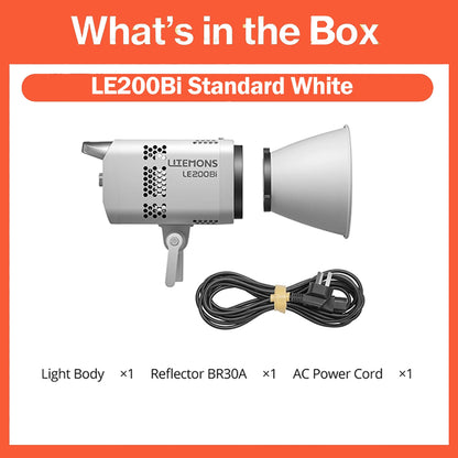 Godox Litemons LE200Bi/LE300Bi/LE600Bi Bi-color LED Light Unmatched Brightness APP Control with Bowens Mount for Shooting