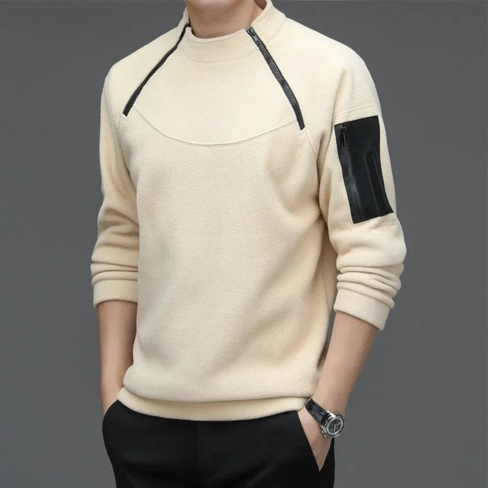 Men's Sweatshirs Spring Fall Long-sleeved T-shirt Top Loose Trend Round Neck Bottoming Shirt Lightweight Casual Sports
