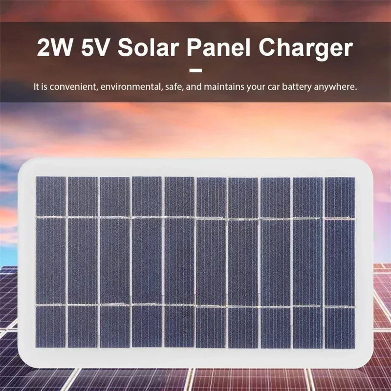 2-15W 5V USB Type-C Solar Panel Charger Kit Portable Flexible Lightweight Mini System for Phones Power Banks Car Camping Hiking