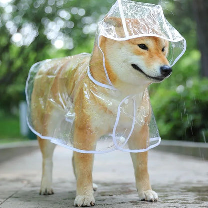 Puppy Raincoat Waterproof Pet Rain Small Medium Dogs Cats Jumpsuit Chihuahua Teddy Hooded Pug Rain Poncho Rainwear GYY01