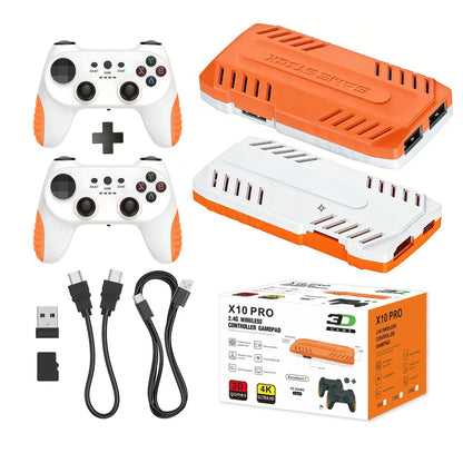 2026 New X10 PRO GameStick 128G 4K Video Game Console 3D Games Built-In 50K Games 40+ Emulators Retro Games Dual 2.4G Controller