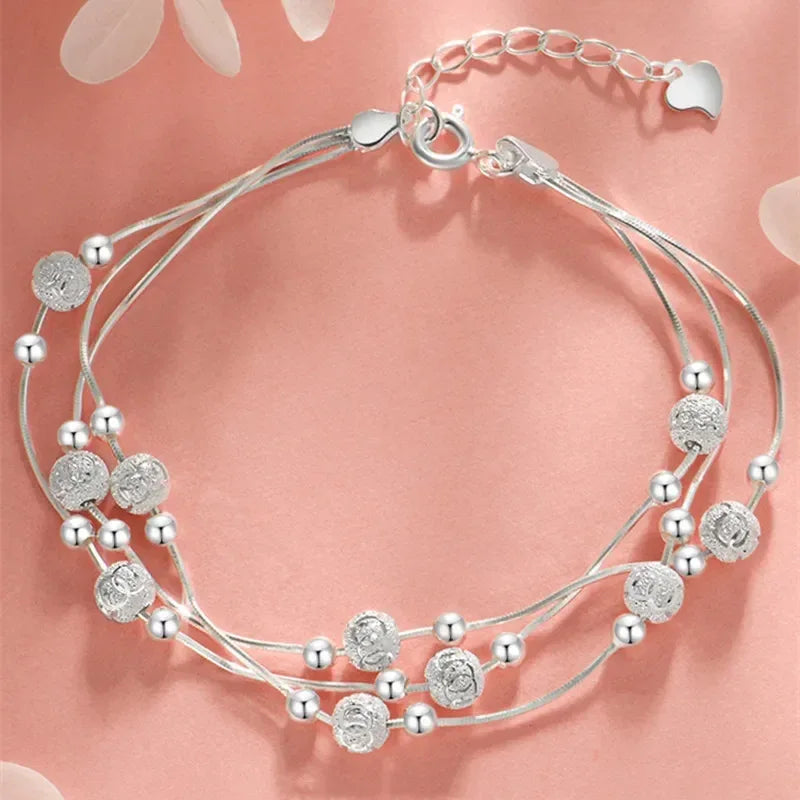 Fashion 925 Sterling Silver Woman Cuff Bracelet Open Leaf Shaped Adjustable Charm Bangle Girls Party Jewelry Christmas Gifts