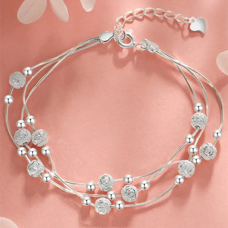 Fashion 925 Sterling Silver Woman Cuff Bracelet Open Leaf Shaped Adjustable Charm Bangle Girls Party Jewelry Christmas Gifts