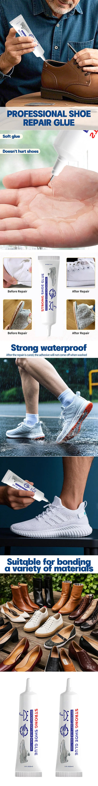 EOOPEE Strong Shoes Glue Universal Waterproof Sealers For Sneakers Boot Leather Fast Repair Glue Shoe Adhesive 1-5PCS