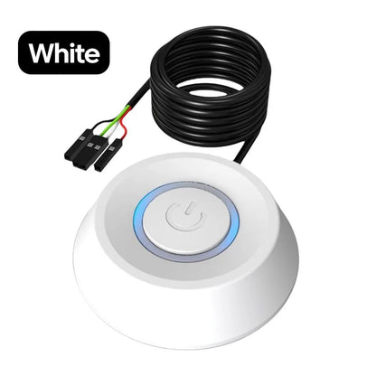 2M Desktop Computer Power Switch PC Motherboard External Desktop Start Power On/Off Button Extension Cable for Home Office