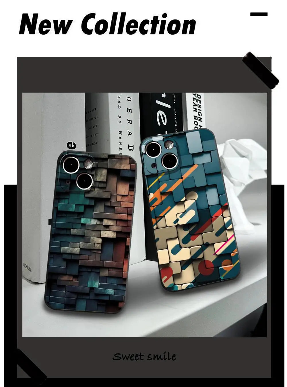 Men's cool creative cube Building Block IMD Phone Case FOR IPhone 16promax 14 11 12 Pro 8 7 15 Plus 13 Pro MAX XR XS Black Cover