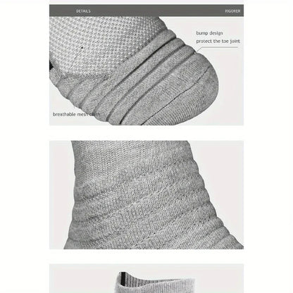 3 Pairs Men's Comfort Fit Cushion Performance Athletic Crew Socks For Outdoor Sports